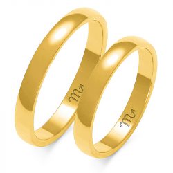 anillos de boda de oro amarillo - pareja alianzas de boda sencillas amarillas