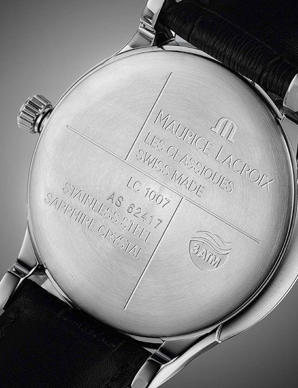 Reloj Maurice Lacroix Les Classiques LC1007-SS001-330 d - correa piel - esfera negra